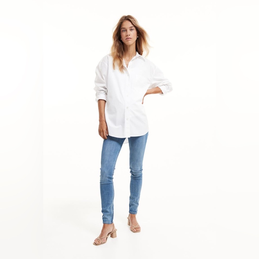 *LIKE NEW* H&M Maternity MAMA Super Skinny Jeans | Large | Denim Blue